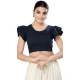 Designer Cotton Lycra Navy Blue Plain Party Wear Readymade Blouse - 8290181632