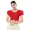 Designer Cotton Lycra Red Plain Party Wear Readymade Blouse - 8290181634