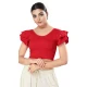 Designer Cotton Lycra Red Plain Party Wear Readymade Blouse - 8290181634