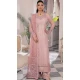 Georgette Embroidered Pakistani Palazzo Salwar Suit In Baby Pink - 11195199557