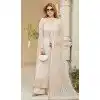 Georgette Embroidered Pakistani Palazzo Plus Size Salwar Suit In Cream - 11195199558