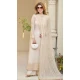 Georgette Embroidered Pakistani Palazzo Salwar Suit In Cream - 11195199558