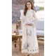 Georgette Embroidered Pakistani Palazzo Salwar Suit In Off White - 11195199560