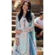 Georgette Embroidered Pakistani Palazzo Salwar Suit In Sky Blue - 11195199561