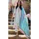 Georgette Embroidered Pakistani Palazzo Salwar Suit In Sky Blue - 11195199561