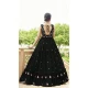 Georgette Sequence Embroidery Work Party Wear Gown In Black - 8340181891