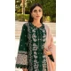 Rayon Embroidered Designer Pakistani Salwar Suit In Dark Green - 11196199564