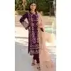 Rayon Embroidered Designer Pakistani Plus Size Salwar Suit In Wine - 11196199565