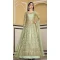 Wedding Wear Pure Butterfly Net Embroidered Anarkali Style Salwar Suit In Pista - 8349181928