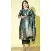 Green Traditional Cotton Silk Woven Work Casual Wear Readymade Salwar Suit - 8354181947