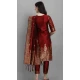 Maroon Traditional Cotton Silk Woven Work Casual Wear Readymade Salwar Suit - 8354181948