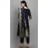 Navy Blue Traditional Cotton Silk Woven Work Casual Wear Readymade Salwar Suit - 8354181949