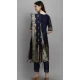Navy Blue Traditional Cotton Silk Woven Work Casual Wear Readymade Salwar Suit - 8354181949