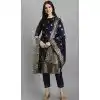 Navy Blue Traditional Cotton Silk Woven Work Casual Wear Readymade Salwar Suit - 8354181949