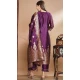 Purple Traditional Cotton Silk Woven Work Casual Wear Readymade Salwar Suit - 8354181951