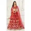 Butterfly Net With Embroidery Work Designer Lehenga Choli In Red - 8370182019