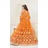 Butterfly Net With Embroidery Work Designer Lehenga Choli In Orange - 8370182020