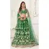 Butterfly Net With Embroidery Work Designer Lehenga Choli In Green - 8370182021