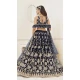 Butterfly Net With Embroidery Work Designer Lehenga Choli In Navy Blue - 8370182022