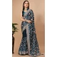 Party Wear Soft Rangoli Silk Embroidered Teal Color Designer Saree - 8378182071
