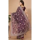 Party Wear Soft Rangoli Silk Embroidered Purple Color Designer Saree - 8378182072