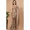 Party Wear Soft Rangoli Silk Embroidered Beige Color Designer Saree - 8378182073