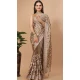 Party Wear Soft Rangoli Silk Embroidered Beige Color Designer Saree - 8378182073