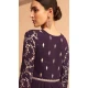 Beautiful Purple Georgette Embroidery Work Designer Salwar Suit - 8389182127