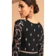 Elegant Black Georgette Embroidery Work Designer Salwar Suit - 8389182130