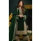 Velvet Embroidery Work Pakistani Palazzo Suit In Green - 8412182264