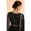 Georgette Embroidery Work Anarkali Style Salwar Suit In Black - 8415182284