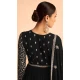 Georgette Embroidery Work Anarkali Style Salwar Suit In Black - 8415182284