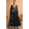 Georgette Embroidery Work Anarkali Style Salwar Suit In Black - 8415182284