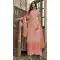 Peach Butterfly Net Embroidery Work Pakistani Palazzo Suit - 8439182437
