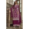 Purple Butterfly Net Embroidery Work Pakistani Palazzo Suit - 8439182449