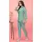 Silk Printed Work Readymade Kurti With Pant In Sky Blue Color - 8455182580