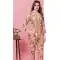 Rayon With Printed Work Readymade Kurti With Pant In Peach - 8456182584