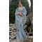 Sky Blue Silk Embroidery Heavy Wedding Wear Indian Saree - 8467182639