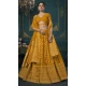 Mustard Dola Silk Weaving Work Wedding Wear Plus Size Lehenga Choli - 8479182700