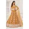 Butterfly Net Embroidery Work Plus Size Lehenga Choli In Brown - 8489182750
