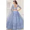 Butterfly Net Embroidery Work Plus Size Lehenga Choli In Blue - 8489182751