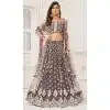 Butterfly Net Embroidery Work Plus Size Lehenga Choli In Grey - 8489182752