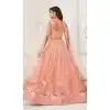 Butterfly Net Embroidery Work Plus Size Lehenga Choli In Peach - 8489182753
