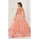 Butterfly Net Embroidery Work Plus Size Lehenga Choli In Peach - 8489182753