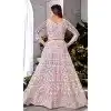 Embroidery Work Net Lavender Color Plus Size Lehenga Choli - 8490182754