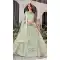 Embroidery Work Net Pista Green Color Plus Size Lehenga Choli - 8490182756