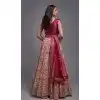 Viscose Pink Sequence Embroidery Work Lehenga Choli - 8497182795