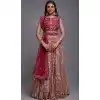 Viscose Pink Sequence Embroidery Work Lehenga Choli - 8497182795