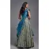 Viscose Rama Blue Sequence Embroidery Work Lehenga Choli - 8497182796