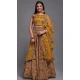 Mustard Viscose Blend Sequence Embroidery Work Plus Size Lehenga Choli - 8498182798